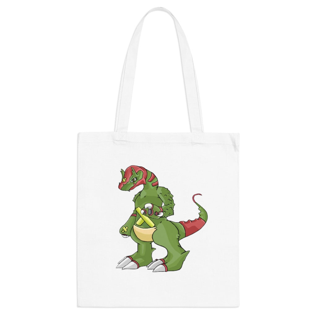 Toxicaan Tote Bag made of 100% cotton with long handles and cross stitching, available in multiple colors.