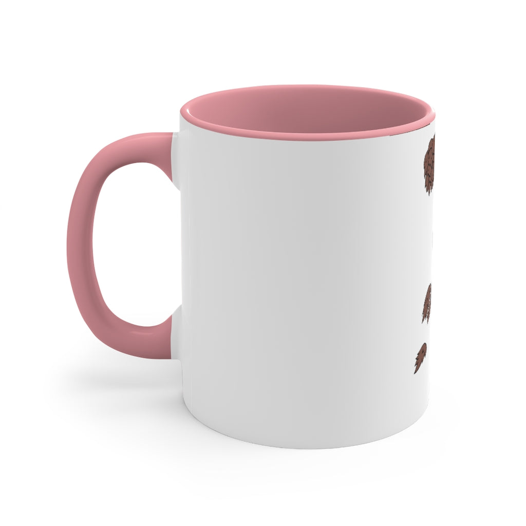 Tree Accent Coffee Mug, 11oz with two-tone design and comfortable C-handle, perfect for coffee lovers.