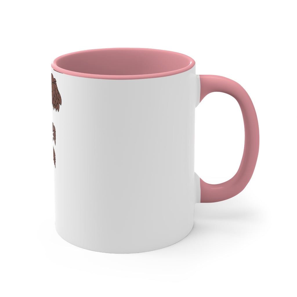 Tree Accent Coffee Mug, 11oz with two-tone design and comfortable C-handle, perfect for coffee lovers.