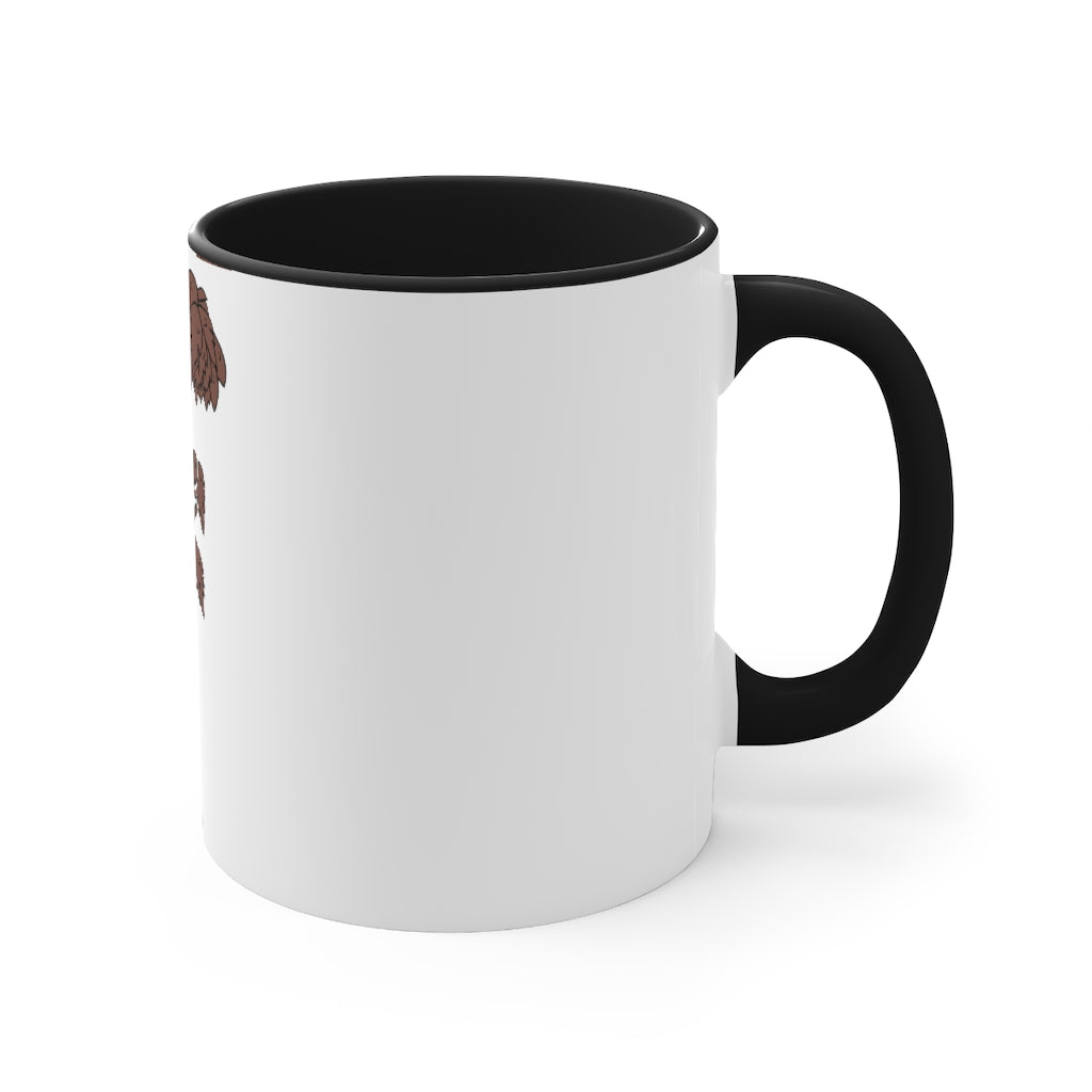 Tree Accent Coffee Mug, 11oz with two-tone design and comfortable C-handle, perfect for coffee lovers.