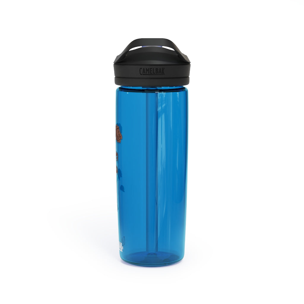 Tree CamelBak Eddy® Water Bottle in 20oz and 25oz sizes, showcasing its durable Tritan™ material and spill-proof design.