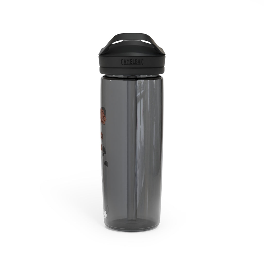 Tree CamelBak Eddy® Water Bottle in 20oz and 25oz sizes, showcasing its durable Tritan™ material and spill-proof design.