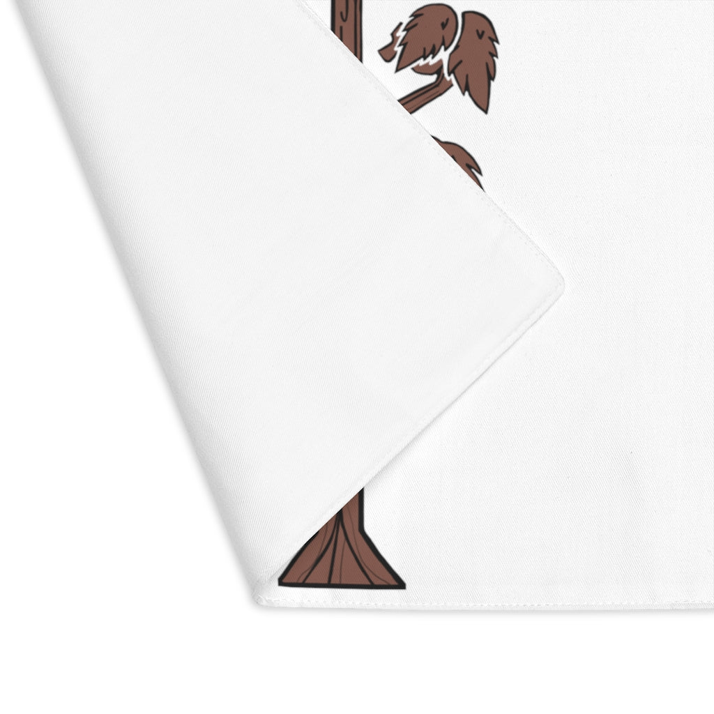 Tree Placemat featuring a unique design with a natural back, made from durable cotton, perfect for enhancing dining experiences.