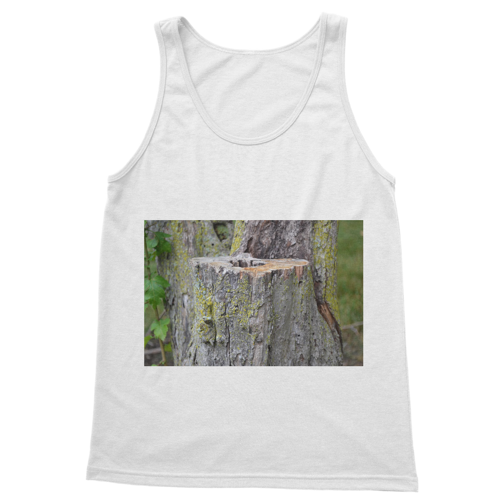 Tree Stump Classic Adult Vest Top in various colors, showcasing its unisex design and high-quality fabric.