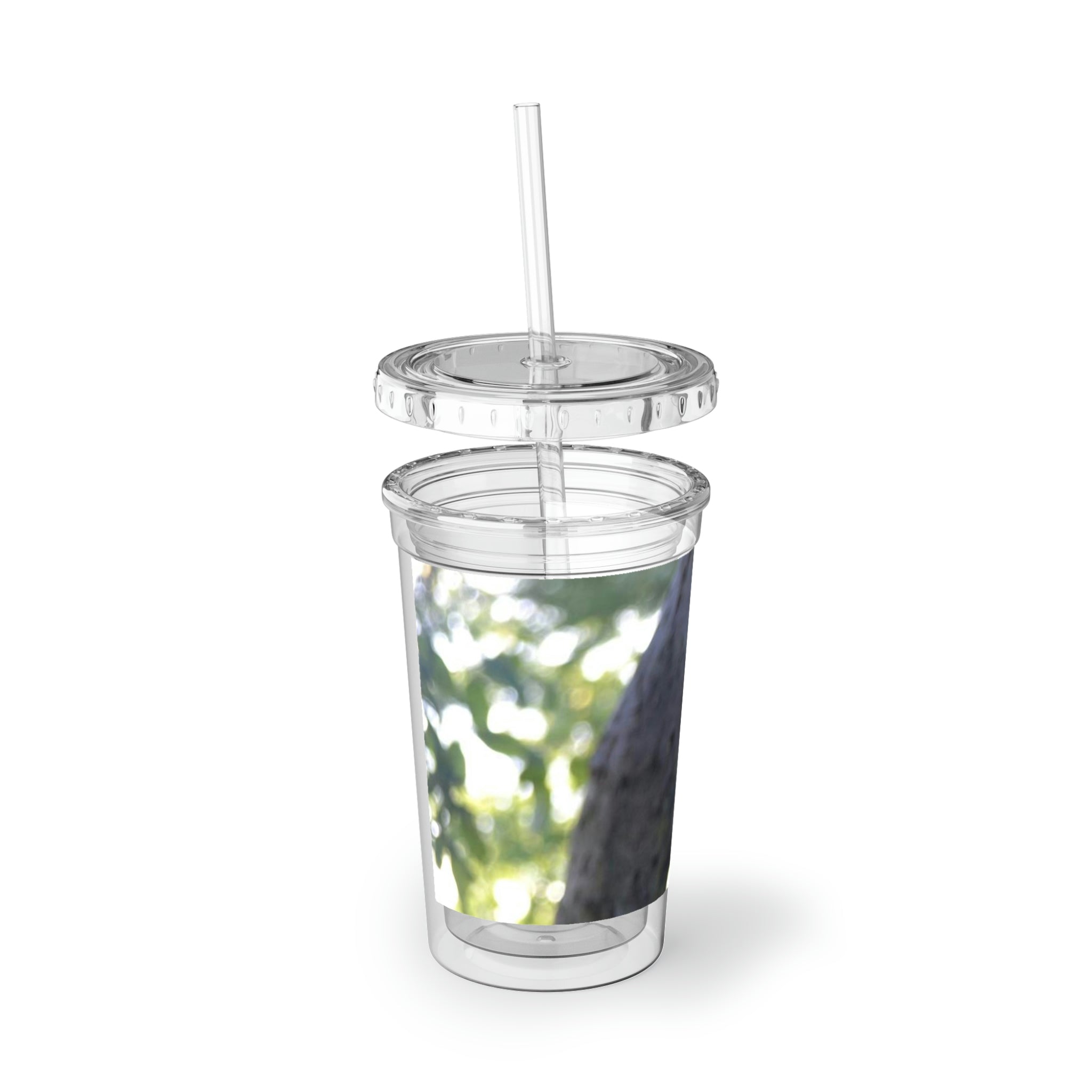 Tree Suave Acrylic Cup with double-wall insulation, customizable design, and BPA-free materials, perfect for hot and cold beverages.