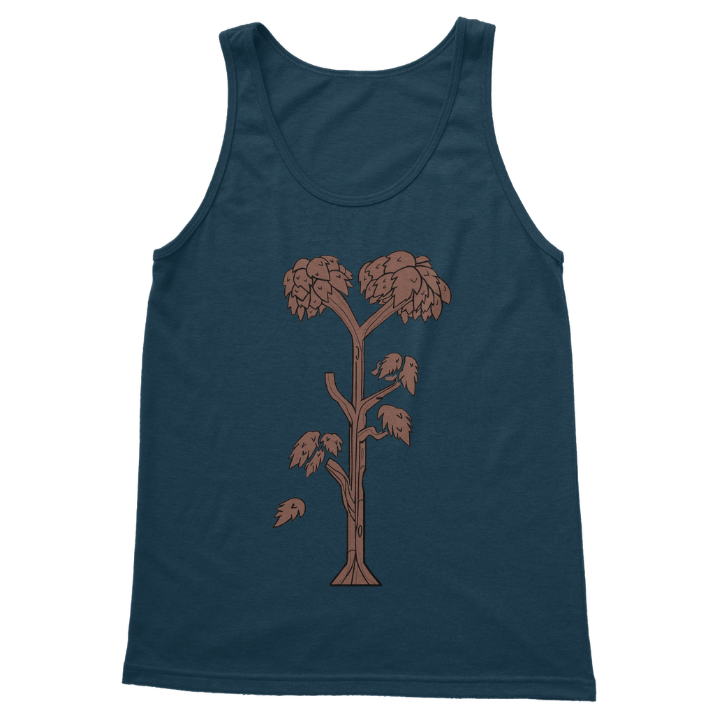 Trees Classic Adult Vest Top in various colors, showcasing its unisex design and soft fabric.