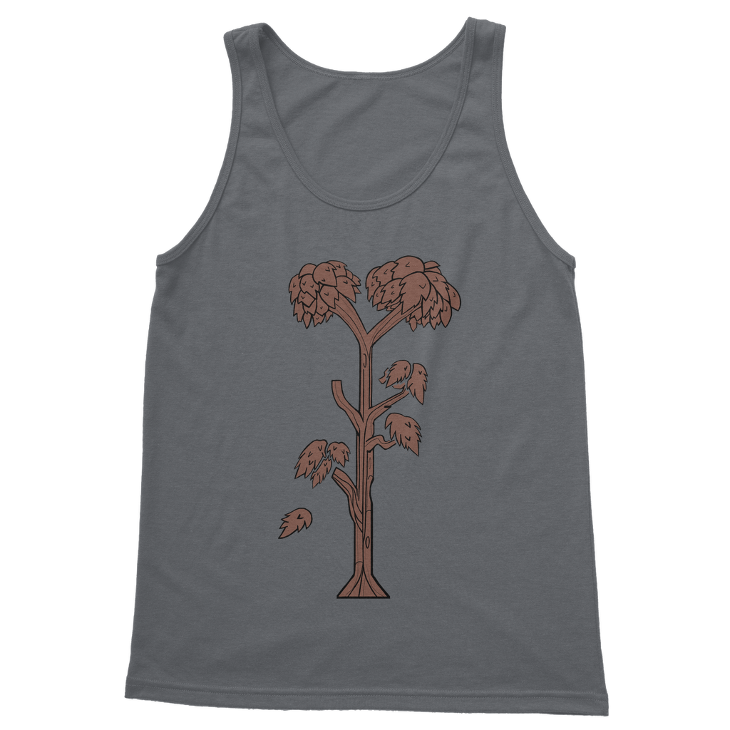 Trees Classic Adult Vest Top in various colors, showcasing its unisex design and soft fabric.