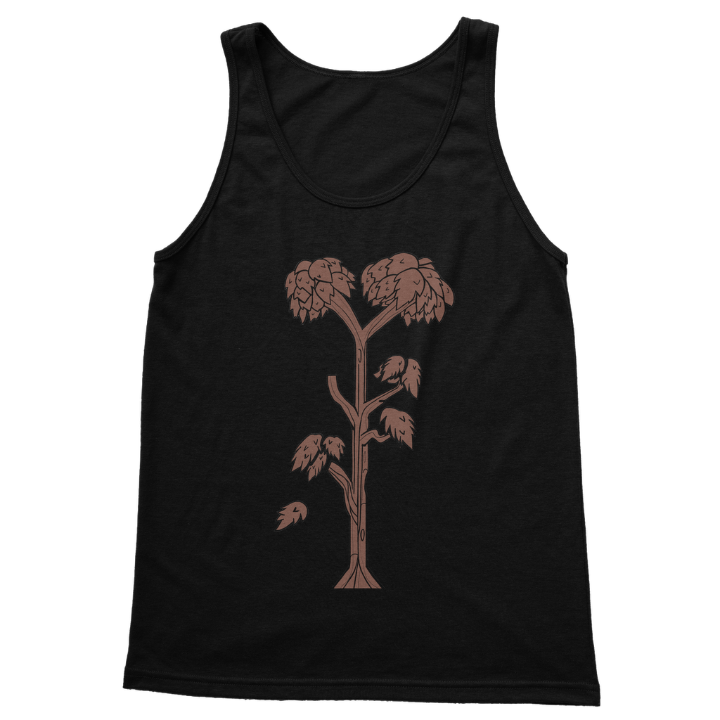 Trees Classic Adult Vest Top in various colors, showcasing its unisex design and soft fabric.