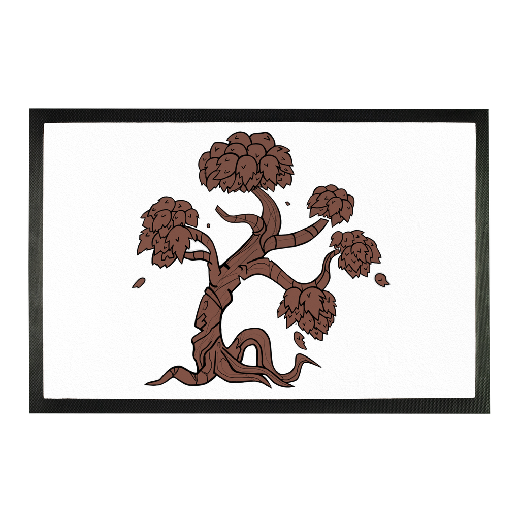 Trees Sublimation Doormat featuring a customizable design on a durable rubber base, ideal for home entryways.