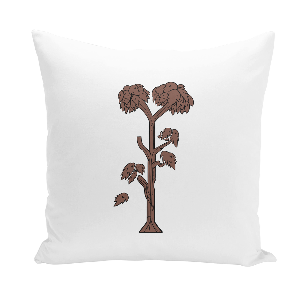 A collection of Trees Throw Pillows in various styles including linen, canvas, and suede, showcasing their vibrant designs and high-quality materials.