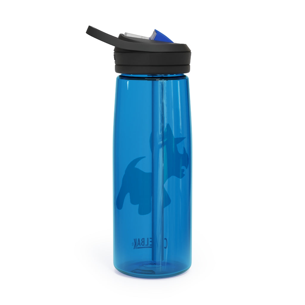 Treevetop CamelBak Eddy® Water Bottle in 20oz and 25oz sizes, showcasing its robust design and spill-proof biting valve.