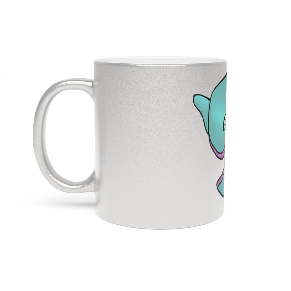 Troffle Metallic Mug in Silver and Gold finishes, showcasing personalized designs and a comfortable C-handle.