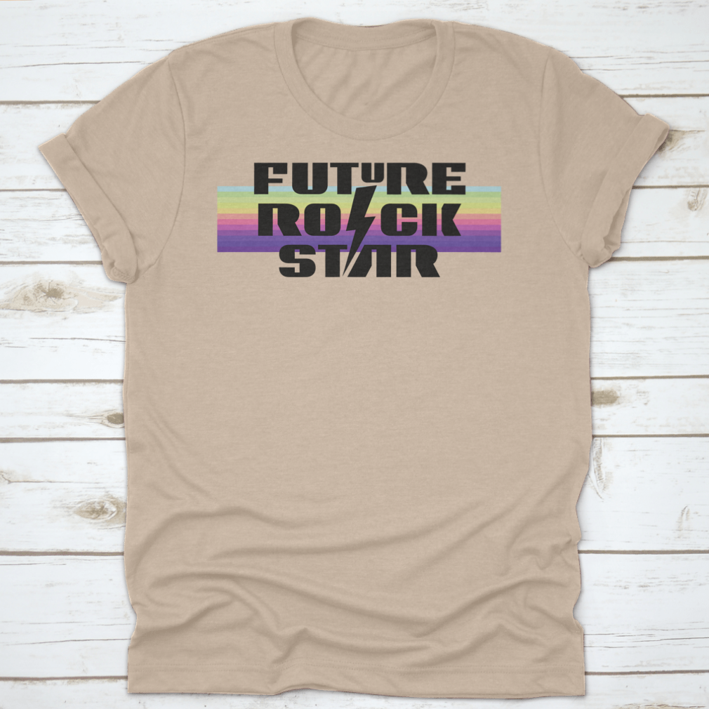 A stylish Future Rock Star T-shirt made from 100% cotton, featuring a classic fit and midweight fabric, perfect for music lovers.