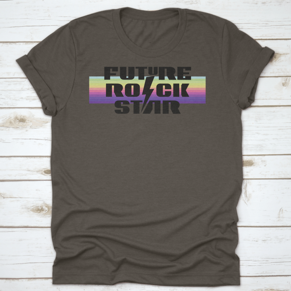 A stylish Future Rock Star T-shirt made from 100% cotton, featuring a classic fit and midweight fabric, perfect for music lovers.