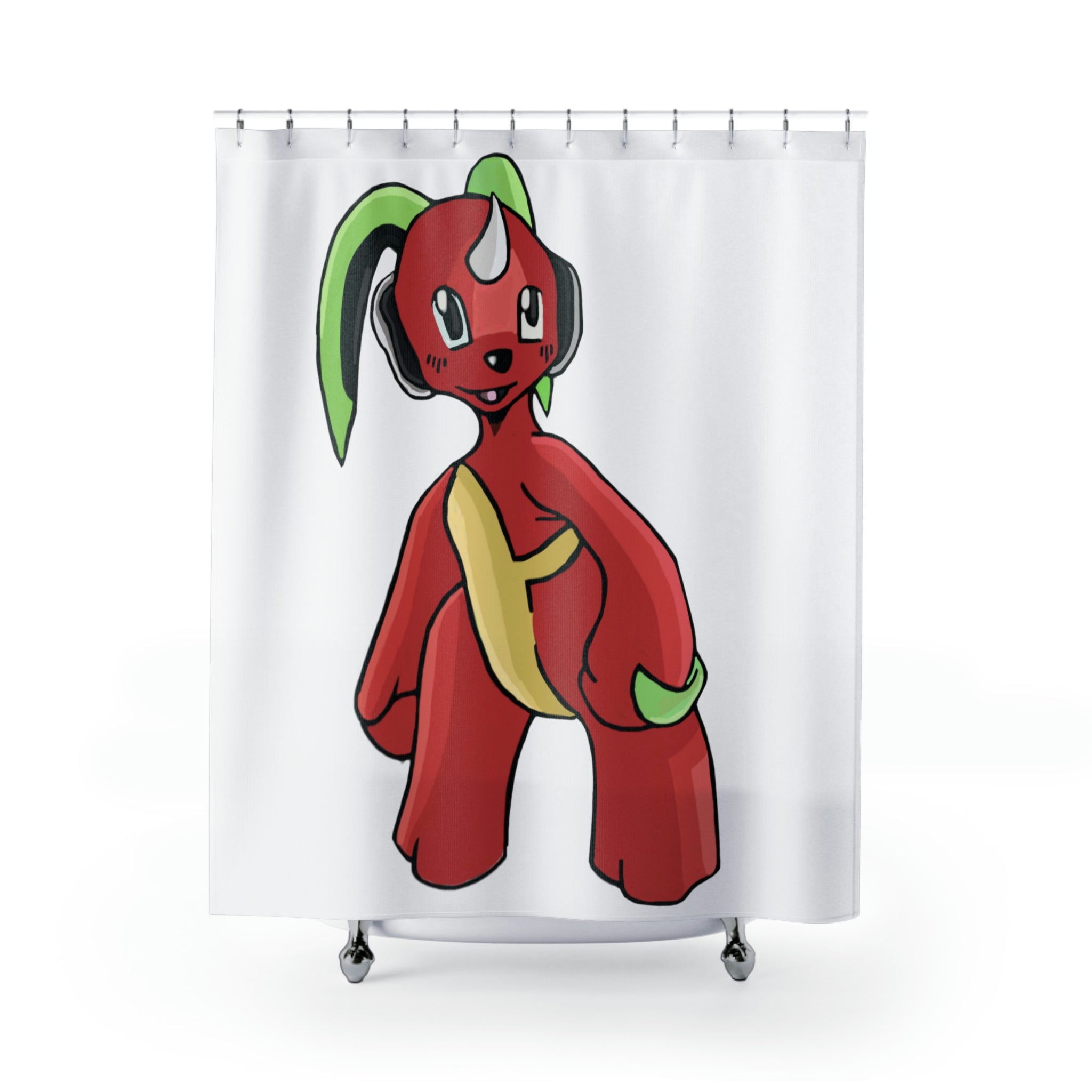 Tsosti Shower Curtain featuring vibrant custom designs on durable polyester fabric, perfect for enhancing bathroom decor.