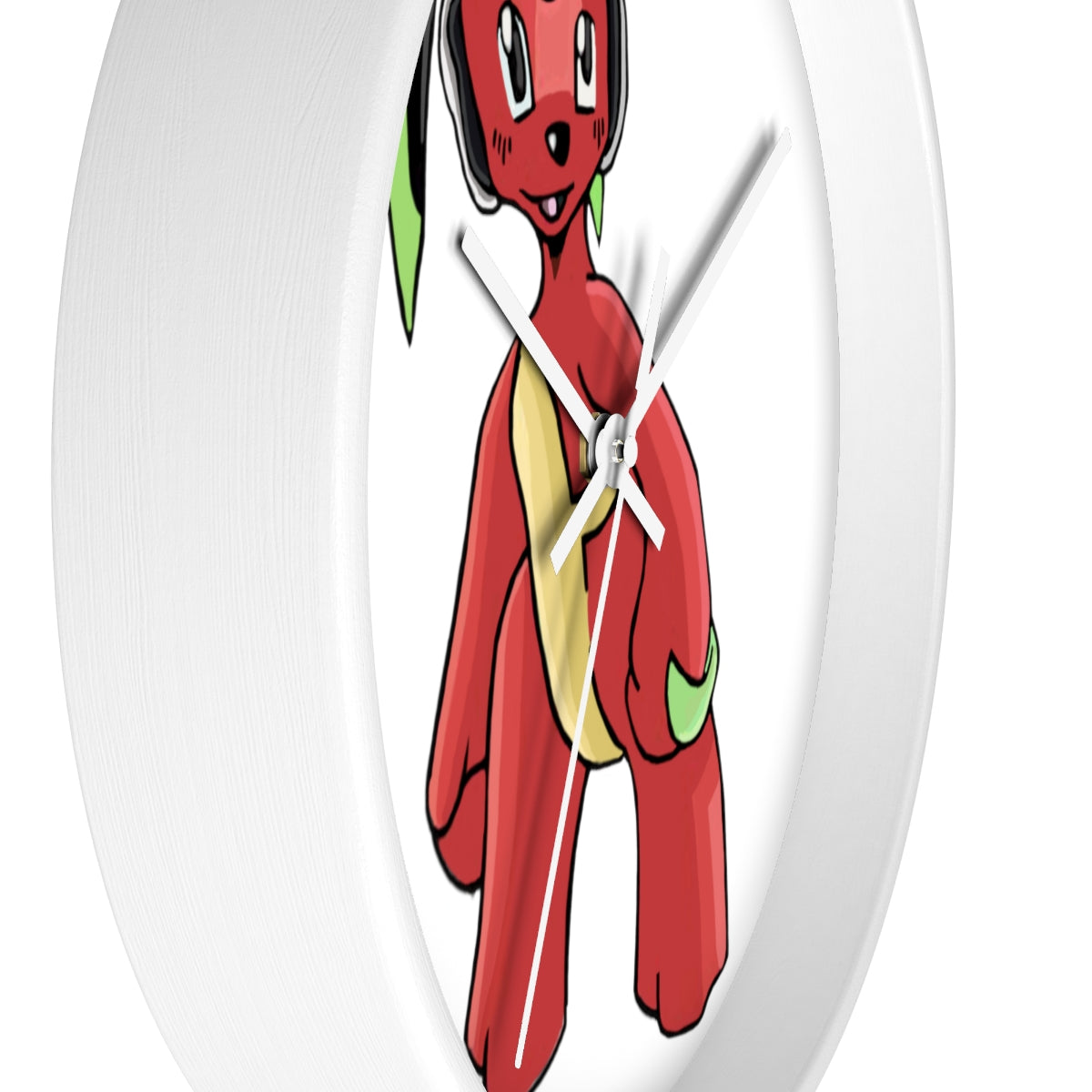 Tsosti Wall Clock featuring a wooden frame and plexiglass face, designed for indoor use with a silent mechanism.