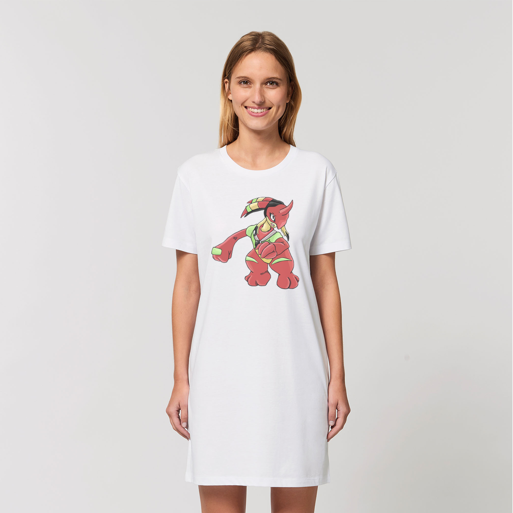 Tsostkichan Organic T-Shirt Dress made from 100% organic cotton, featuring a soft-hand feel and stylish design.