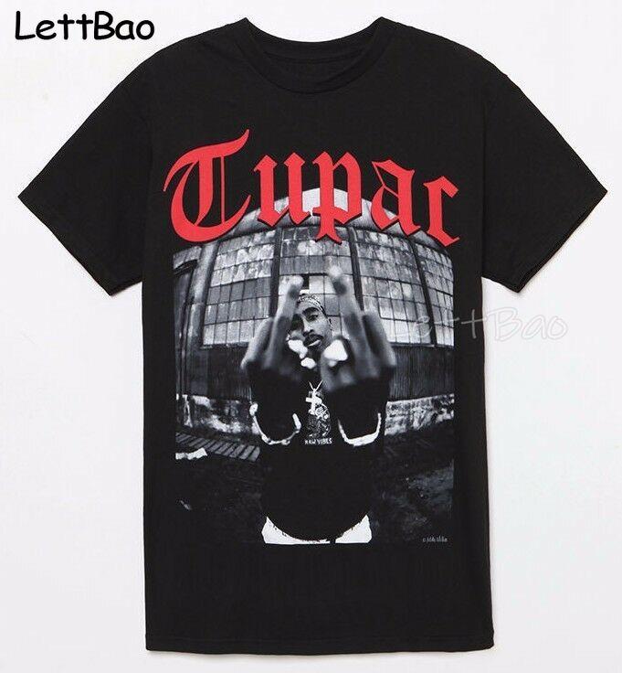 Black Tupac Graphic Tee featuring a vibrant print of the legendary rapper, designed for casual summer wear.