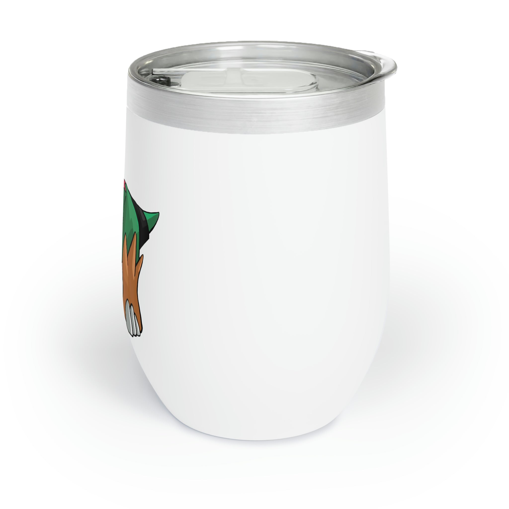 Turroxosaurus Chill Wine Tumbler in stainless steel with a customizable design, perfect for enjoying wine at the ideal temperature.