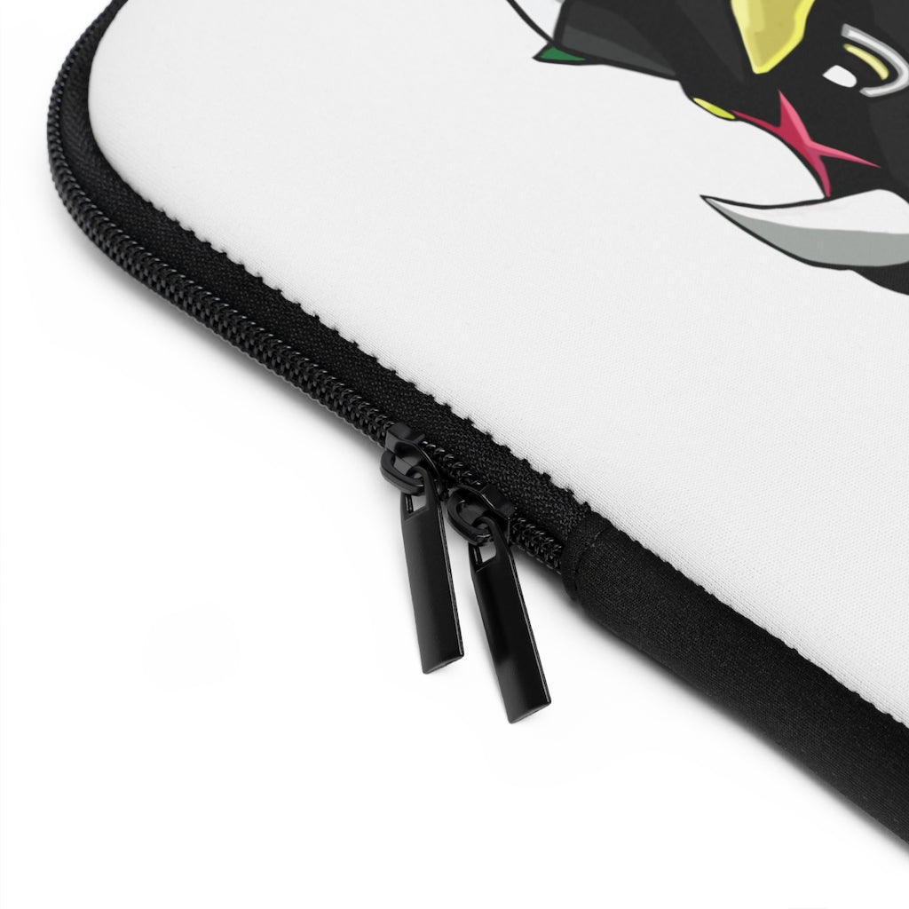 Turroxosaurus Laptop Sleeve featuring a customizable front and solid black back, designed for protection and style.