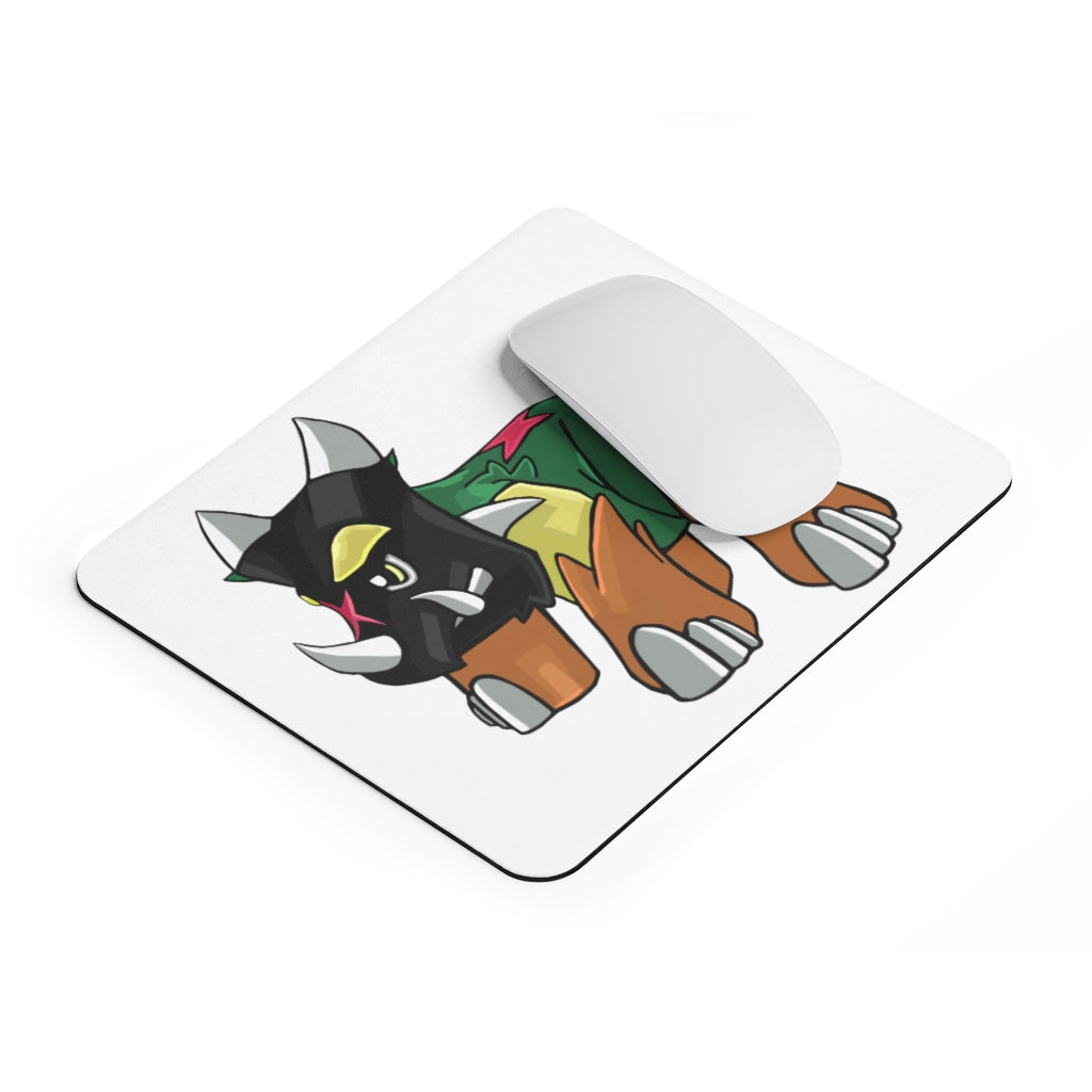 Turroxosaurus Mouse Pad featuring a vibrant design on a smooth Neoprene surface, ideal for home or office use.