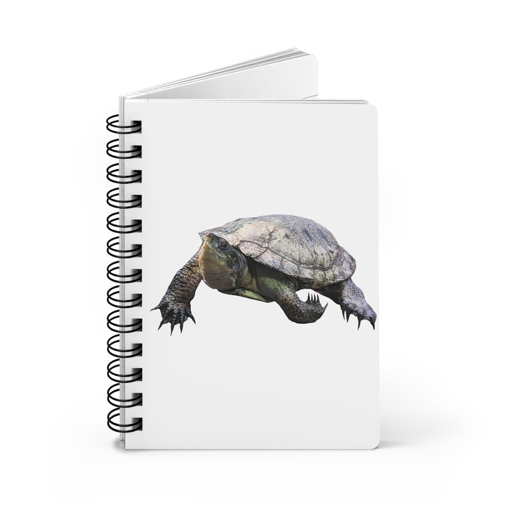 Turtle Spiral Bound Journal with glossy laminated cover and lined pages, perfect for writing dreams and notes.