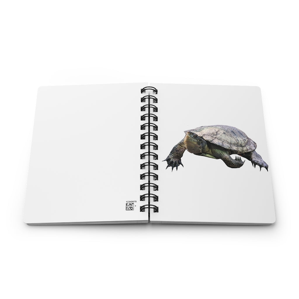 Turtle Spiral Bound Journal with glossy laminated cover and lined pages, perfect for writing dreams and notes.