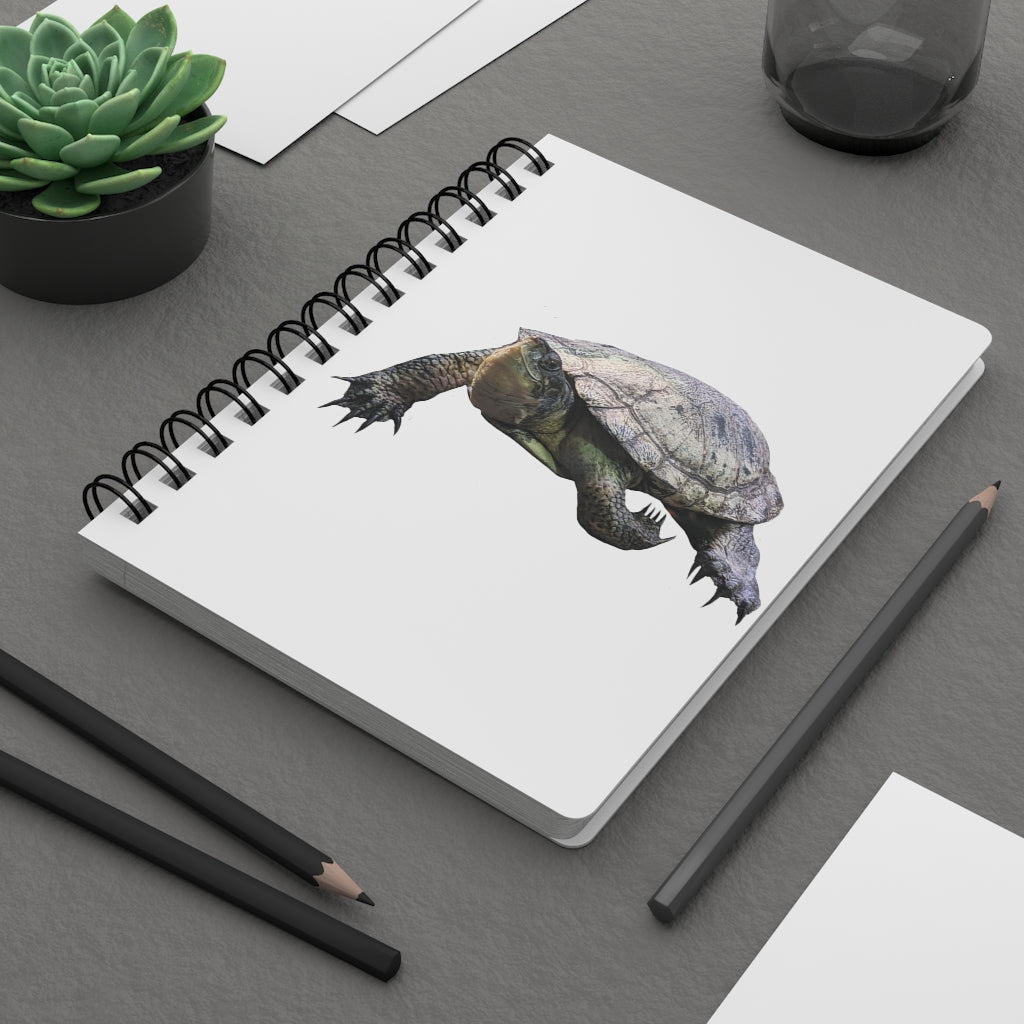 Turtle Spiral Bound Journal with glossy laminated cover and lined pages, perfect for writing dreams and notes.