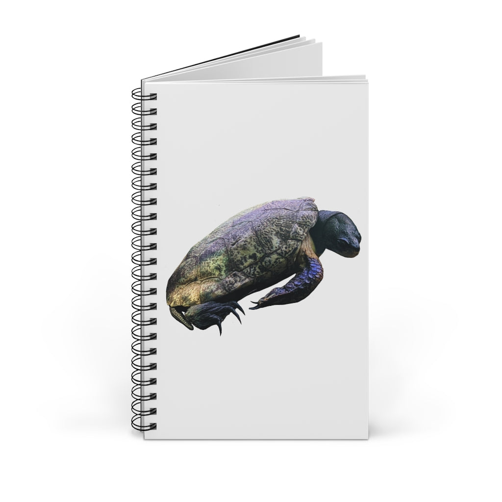 Turtle Spiral Journal featuring a colorful front cover, spiral binding, and 80 single pages for versatile journaling.