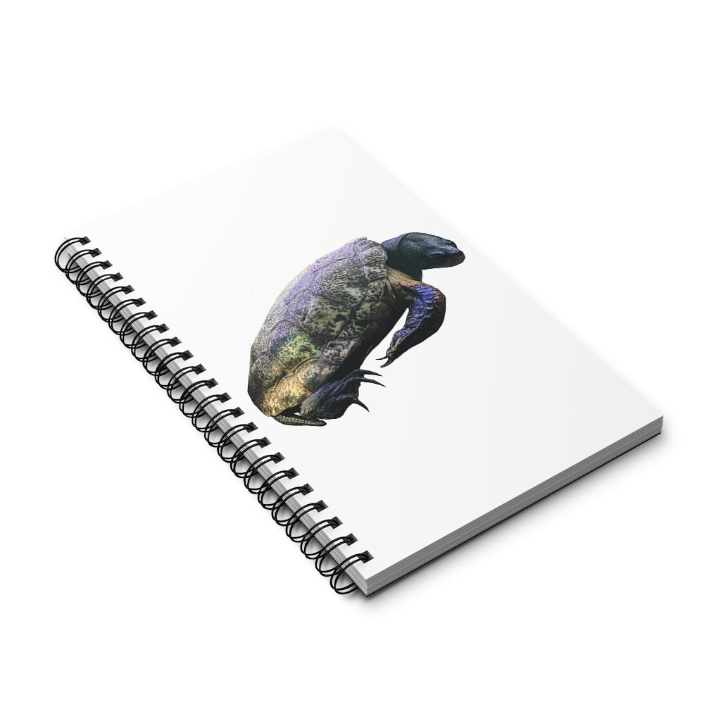 Turtle Spiral Journal featuring a colorful front cover, spiral binding, and 80 single pages for versatile journaling.