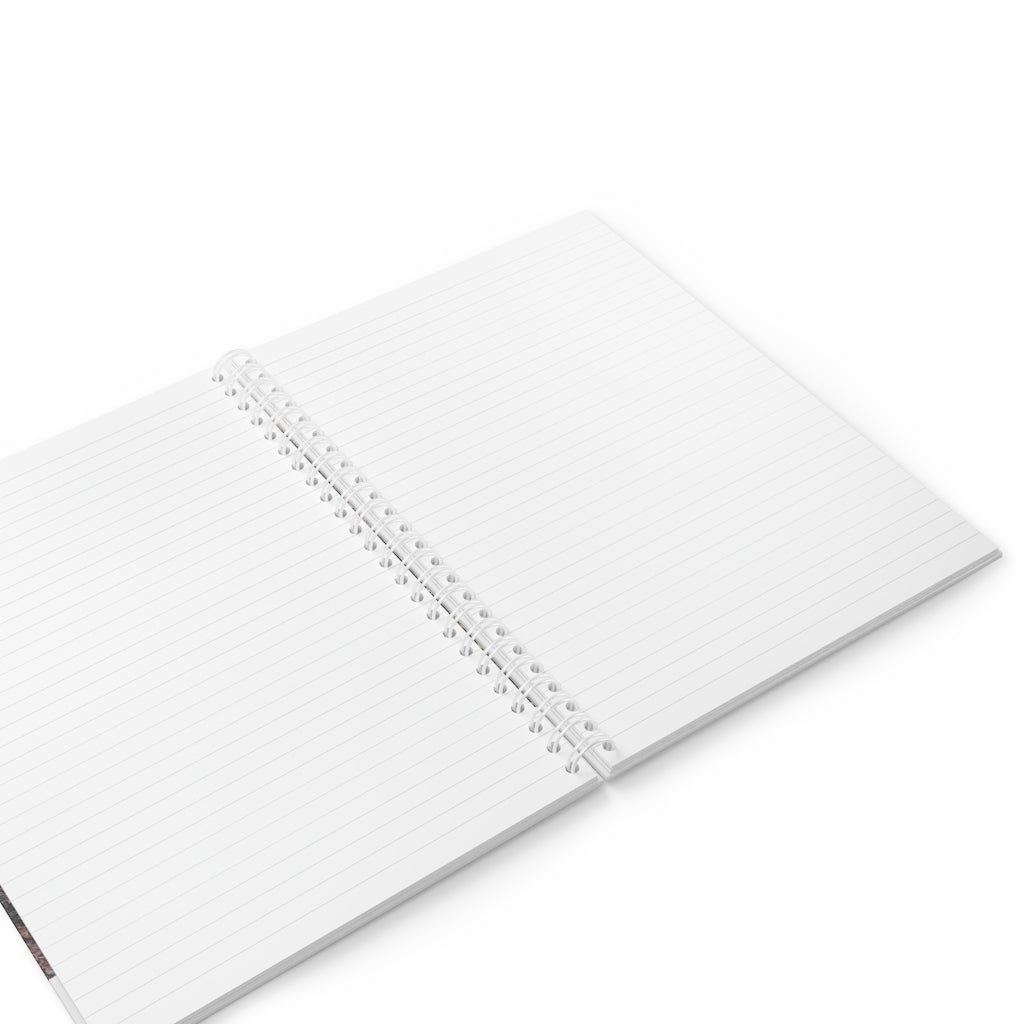 Turtle Spiral Notebook with customizable covers and wide-ruled pages, featuring a semi-gloss laminated finish.