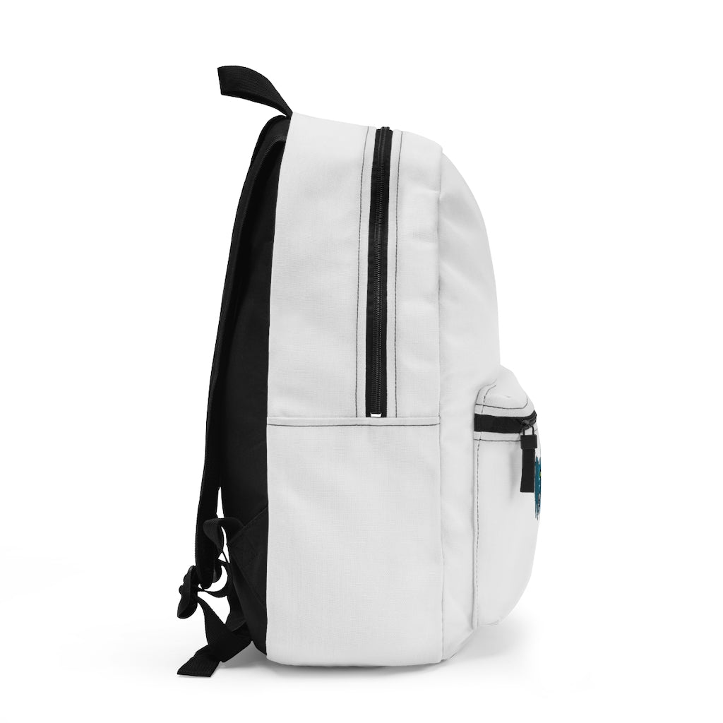 Tuskhann Backpack made in USA, featuring durable spun polyester, adjustable straps, and a custom name tag.