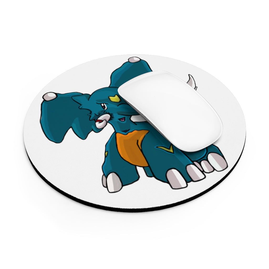 Tuskhann Mouse Pad in round and rectangular shapes with vibrant designs and non-slip rubber bottom.