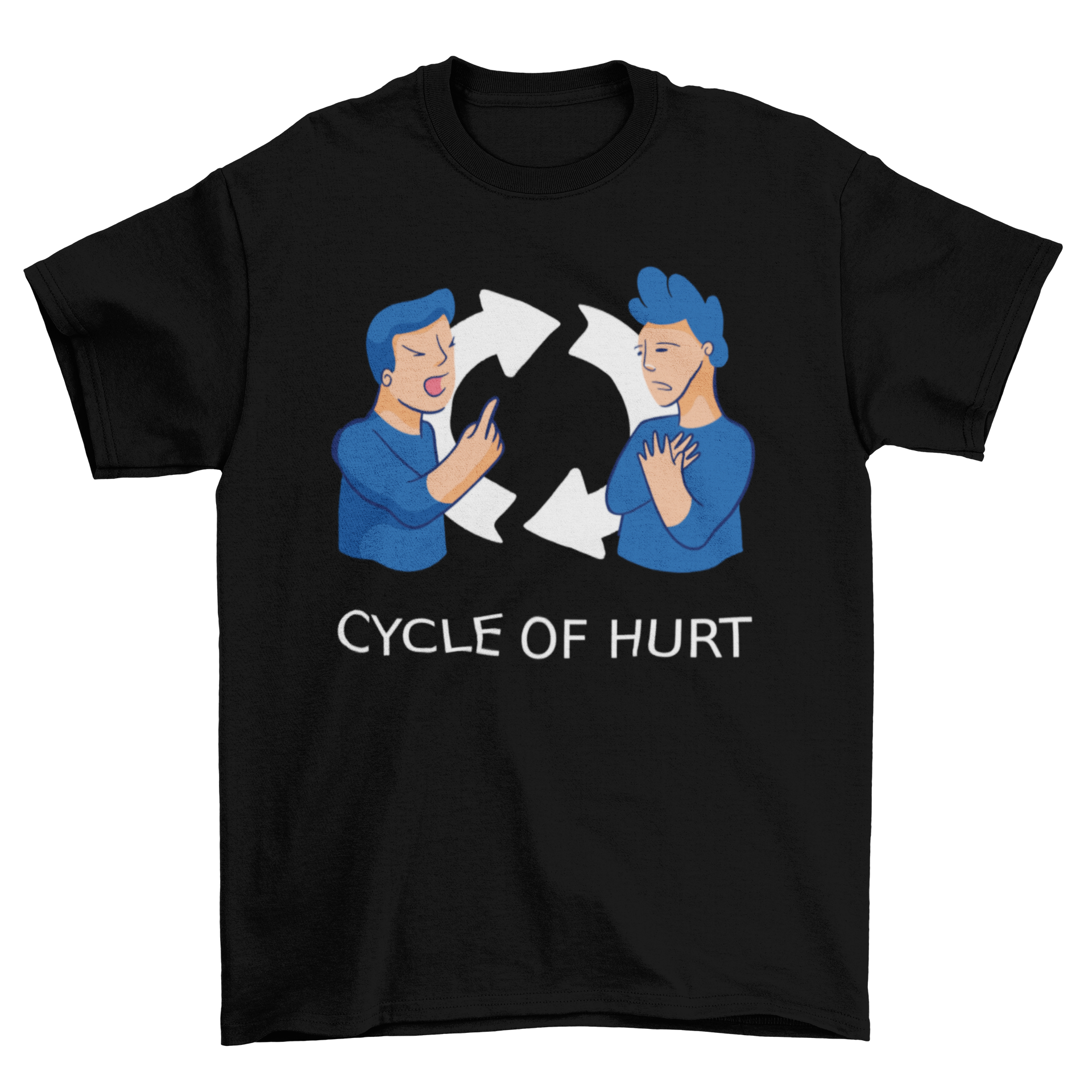 Two people in hurt cycle.