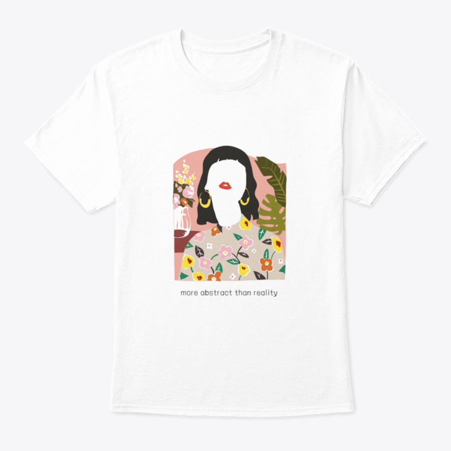 Typography slogan t-shirt featuring a fashionable girl in a flower shirt, showcasing vibrant colors and stylish design.