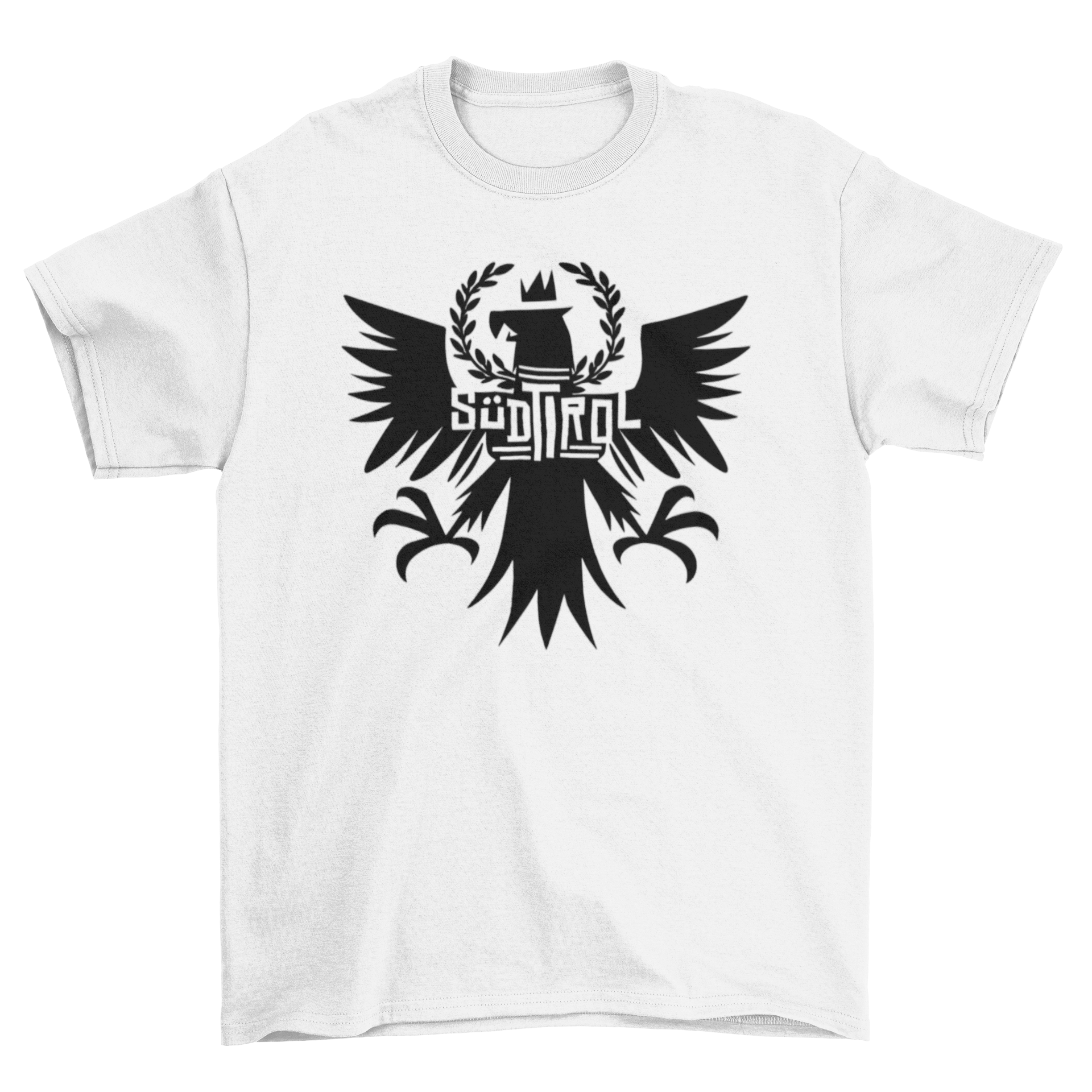 Tyrolean eagle t-shirt featuring the Coat of Arms of South Tyrol, showcasing a majestic eagle design.