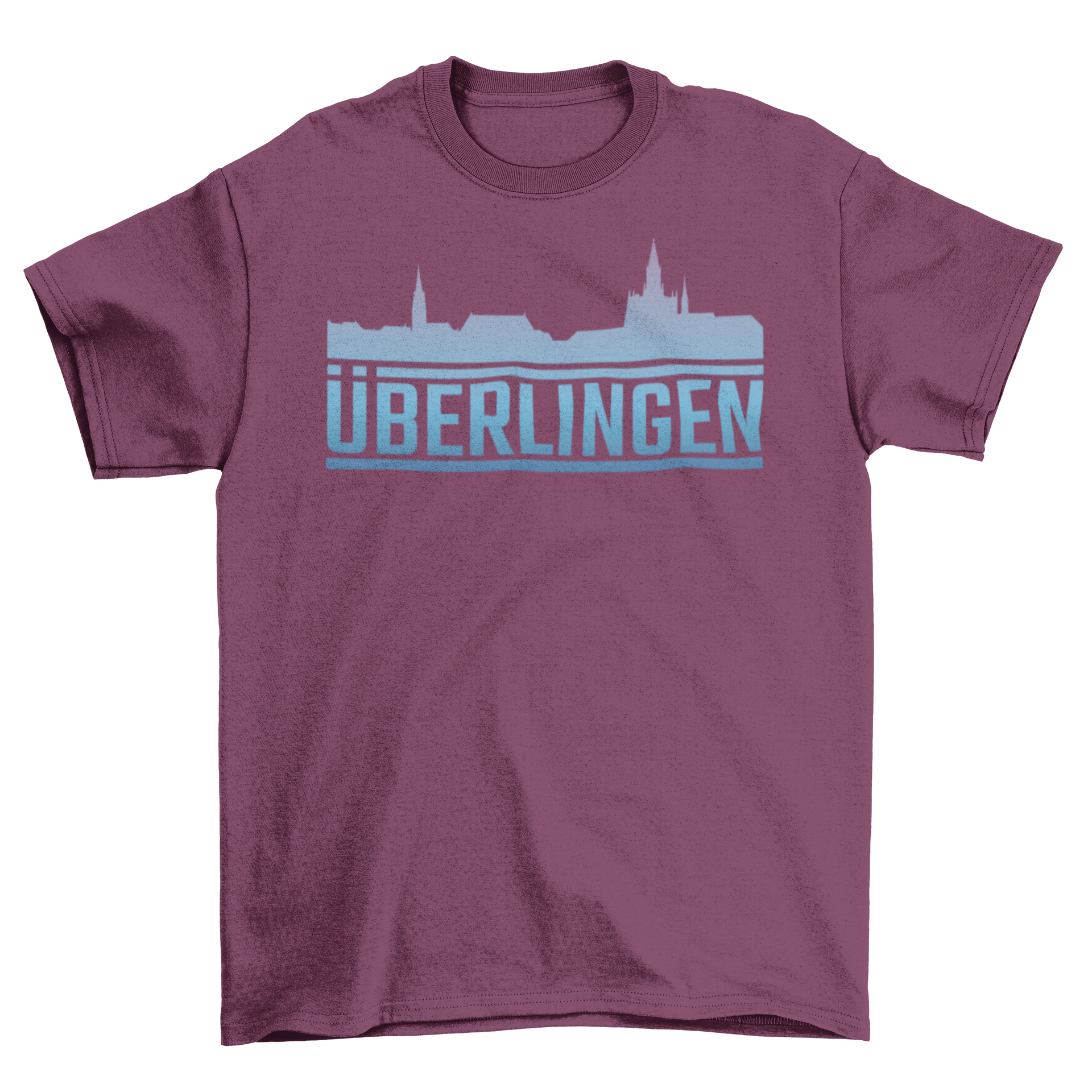 Uberlingen skyline t-shirt featuring a detailed city skyline design, perfect for casual wear.