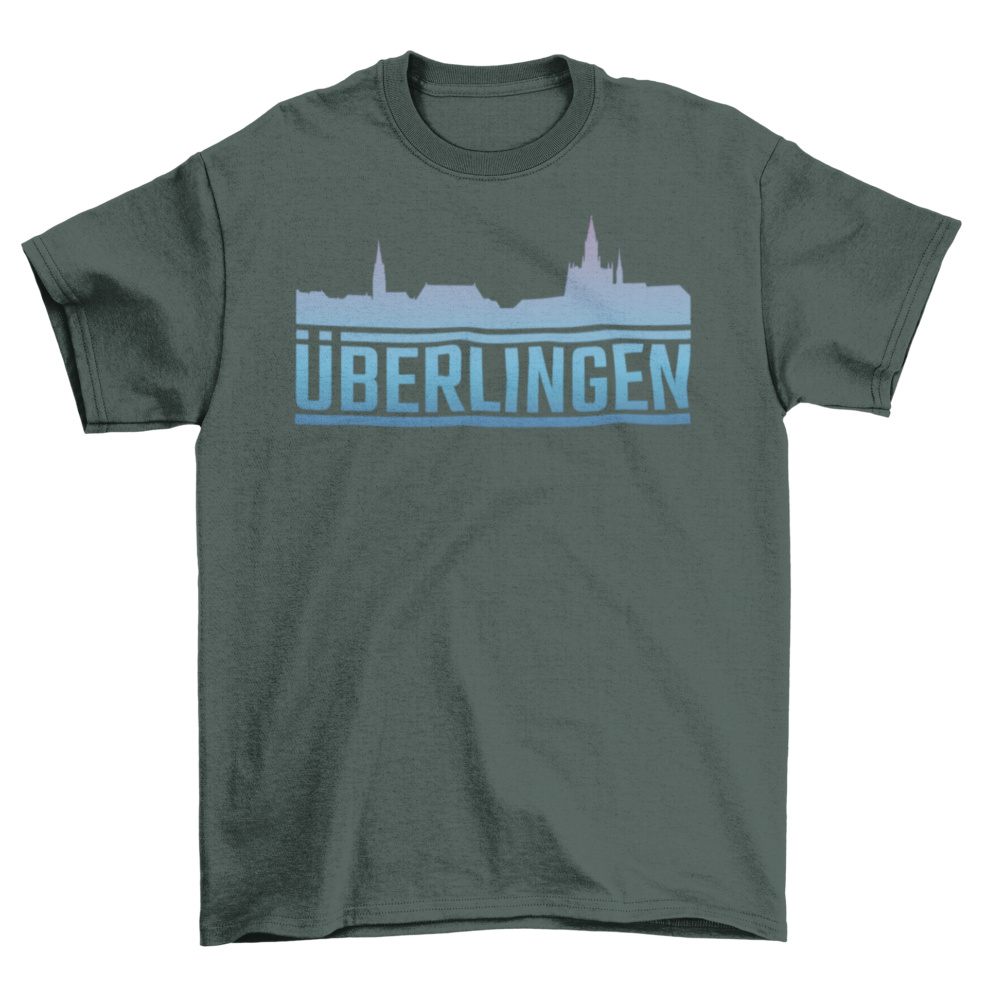 Uberlingen skyline t-shirt featuring a detailed city skyline design, perfect for casual wear.