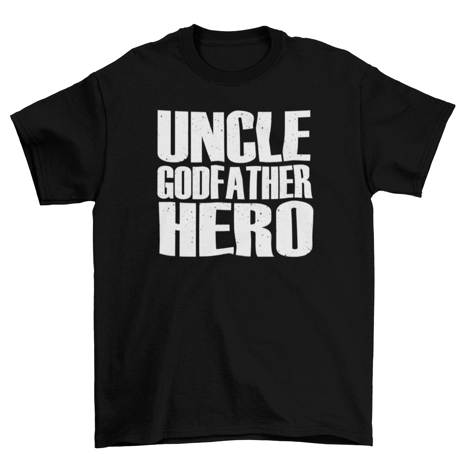 Uncle Hero T-Shirt featuring stylish lettering design, perfect for gifting to uncles.