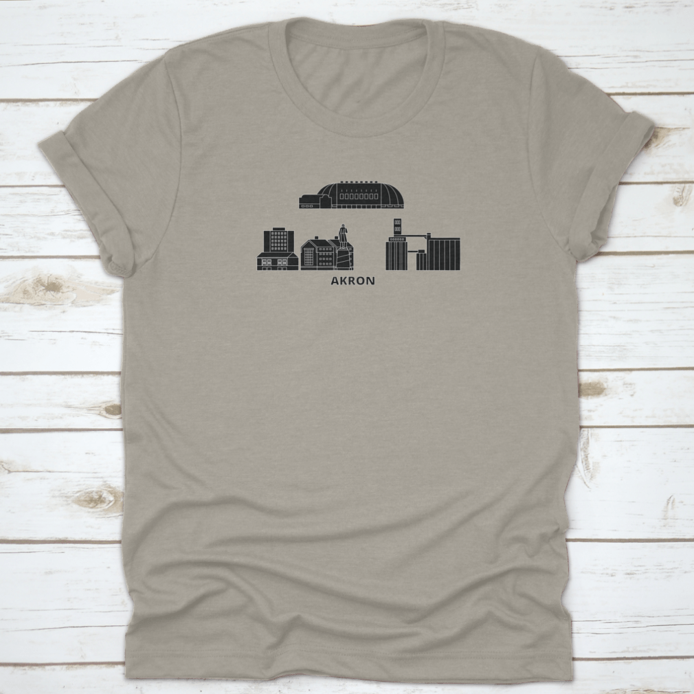 Akron Flat Travel Skyline Set featuring a skyline design, made from 100% cotton, showcasing comfort and style.