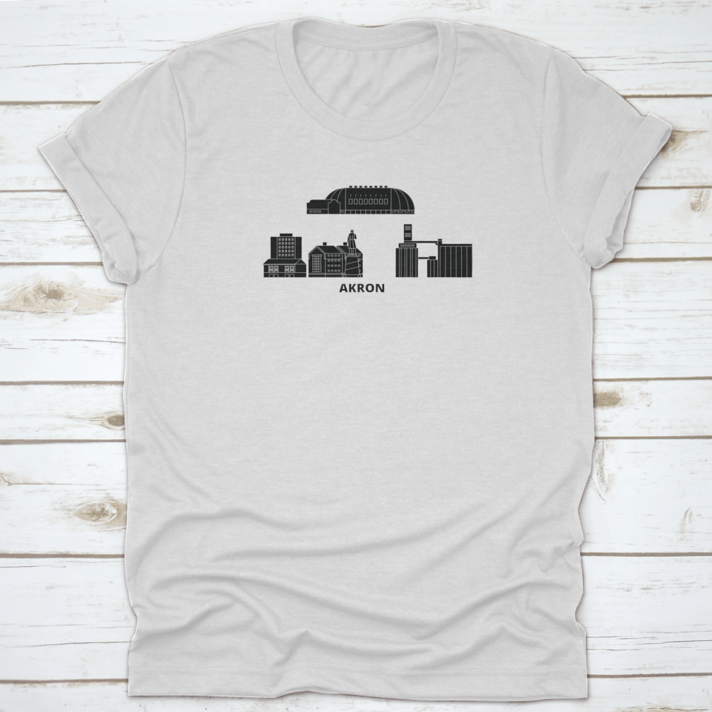 Akron Flat Travel Skyline Set featuring a skyline design, made from 100% cotton, showcasing comfort and style.