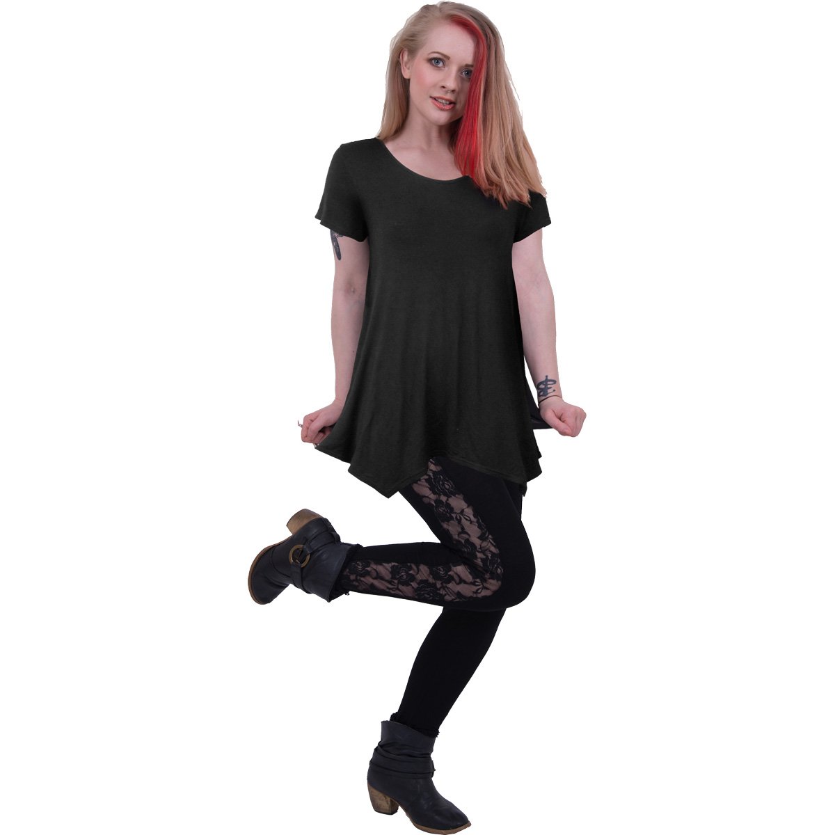 URBAN FASHION Smock Tunic Casual Top in stylish design, made from soft viscose and elastane blend, perfect for casual wear.