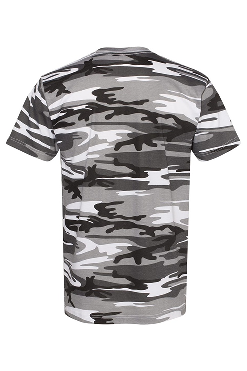 Urban Woodland T-Shirt displayed on a neutral background, showcasing its stylish design and ribbed collar.