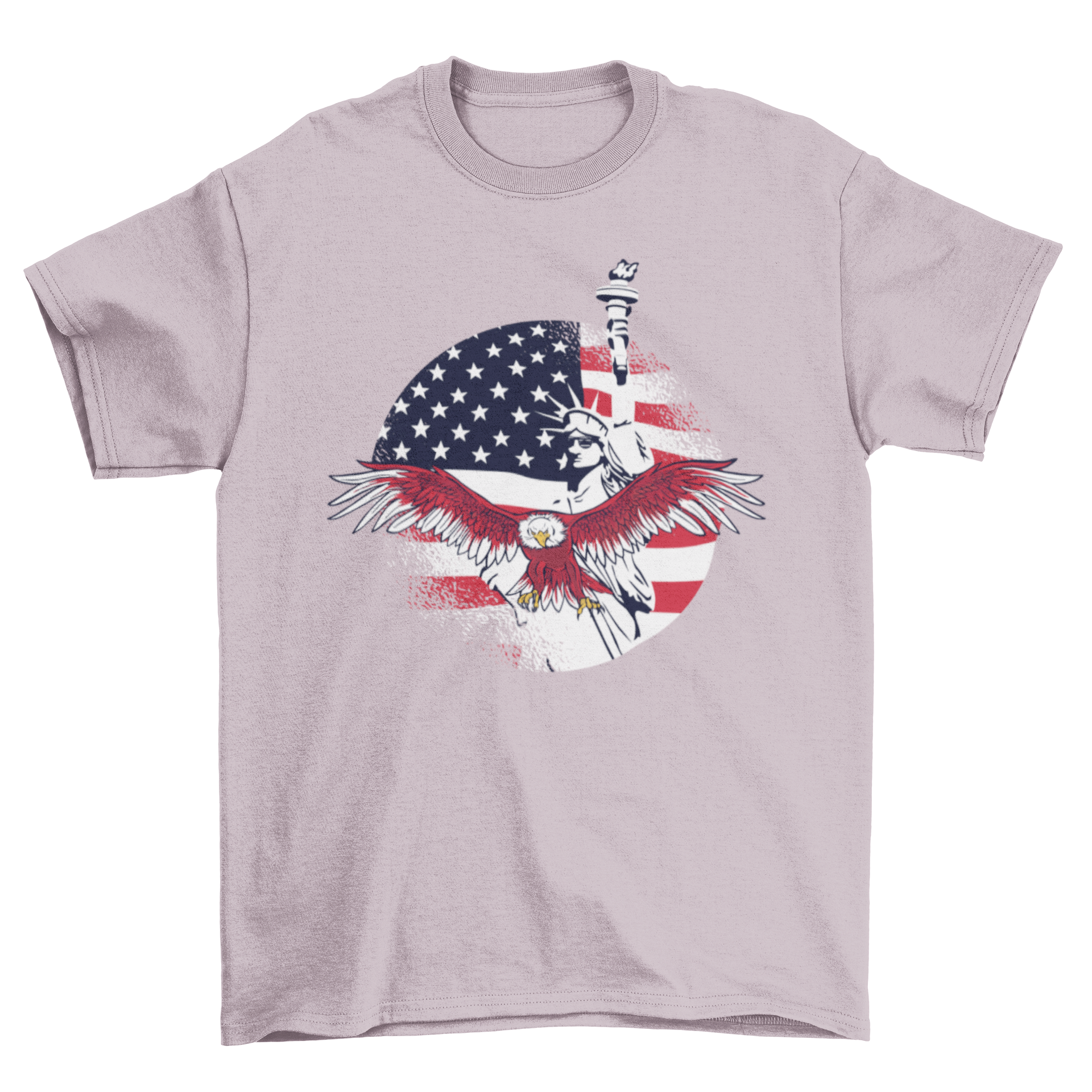 USA Freedom T-shirt featuring patriotic design elements like the American flag and eagles.