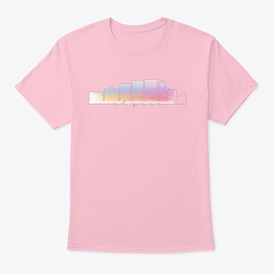 A stylish USA Skyline Watercolor City Illustration Design Shirt showcasing a vibrant city skyline in watercolor style.