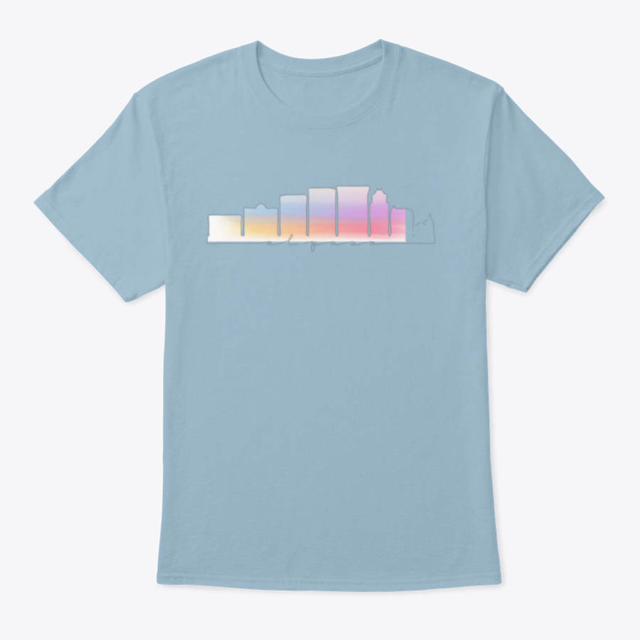 A stylish USA Skyline Watercolor City Illustration Design Shirt showcasing a vibrant city skyline in watercolor style.