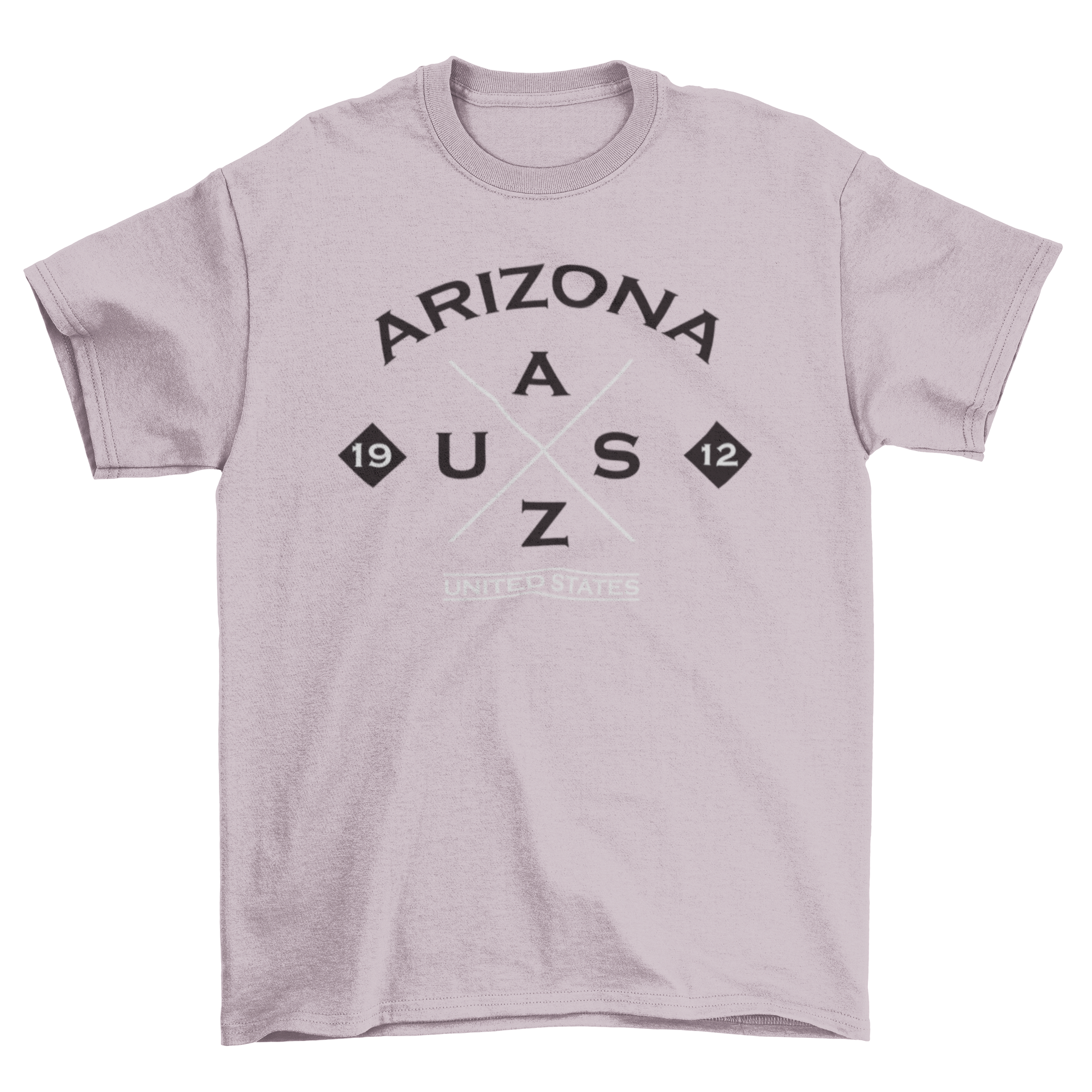 Arizona State T-shirt featuring ASZU lettering and X illustration, showcasing state pride and unique design.