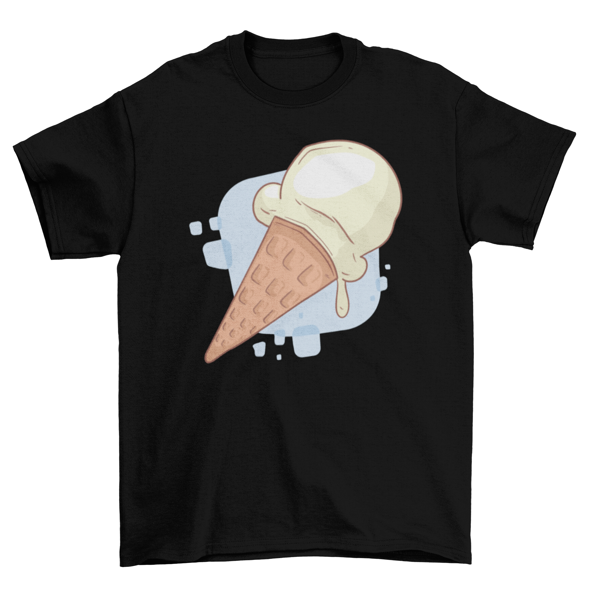 Vainilla Ice Cream T-shirt featuring a colorful illustration of an ice cream cone.