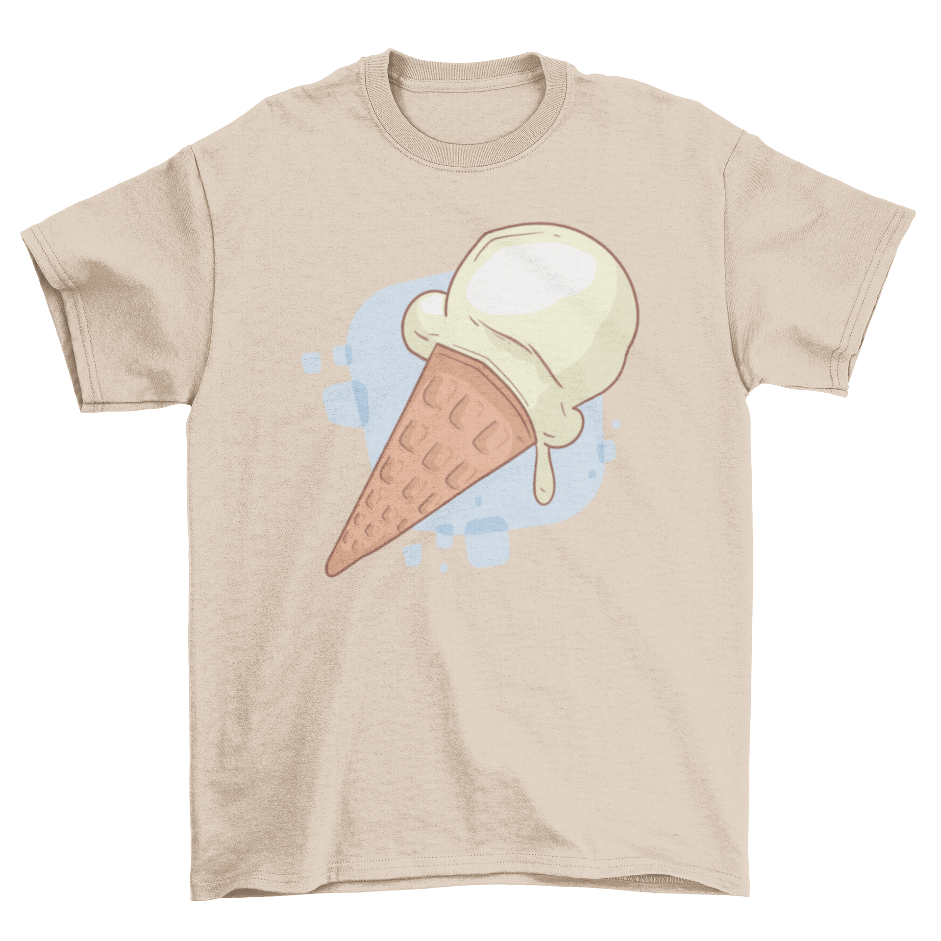 Vainilla Ice Cream T-shirt featuring a colorful illustration of an ice cream cone.