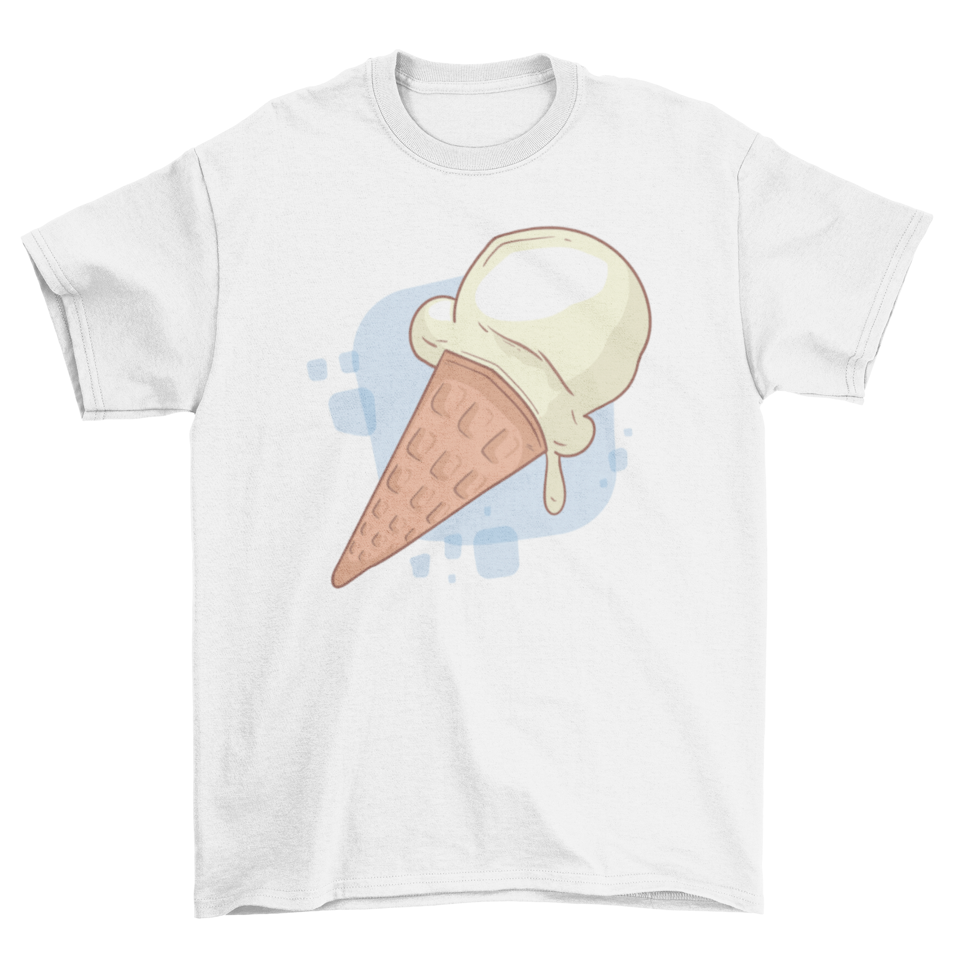 Vainilla Ice Cream T-shirt featuring a colorful illustration of an ice cream cone.